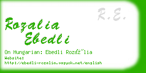 rozalia ebedli business card